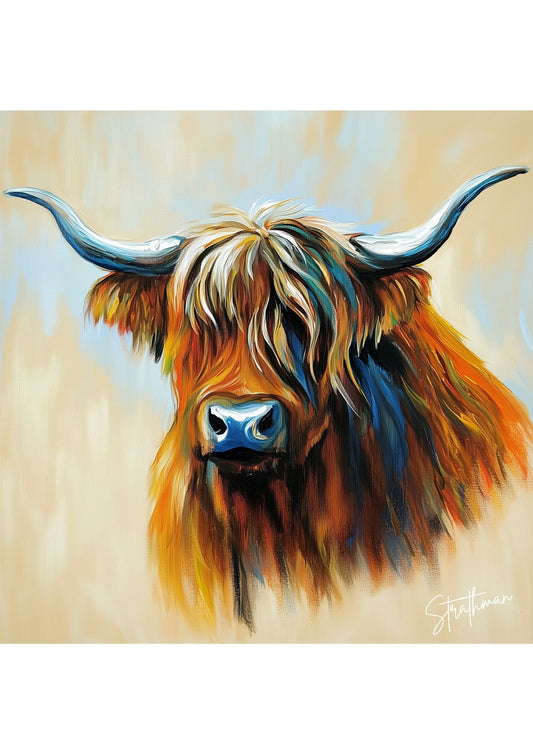 Colorful Highland Cow