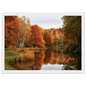 Autumn on the Lake, print in a white frame