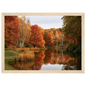 Autumn on the Lake, print in a natural wood frame
