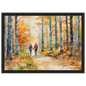 Autumn Walk for Two, print in a black frame