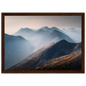 Highland ridges at first light, poster in a dark brown wood frame