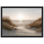 Dune path to the sea, print in a black frame