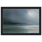 Glen dissolving in rain, canvas in a black frame