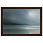 Glen dissolving in rain, canvas in a dark wood frame