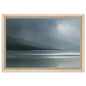 Glen dissolving in rain, canvas in a natural wood frame