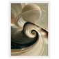 Ivory spiral abstract, print in a white frame