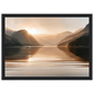 Light between the hills, print in a black frame