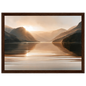 Light between the hills, print in a dark wood frame