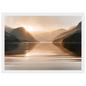 Light between the hills, print in a white frame