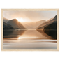 Light between the hills, print in a natural wood frame