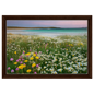 Machair in flower, canvas in a dark wood frame