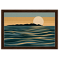 Moon over the Sound, canvas in a dark wood frame