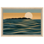 Moon over the Sound, canvas in a natural wood frame