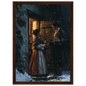 The First-Foot, print in a dark wood frame