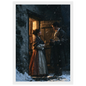 The First-Foot, print in a white frame