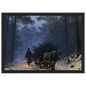 The Spruce Sledge, print in a black frame