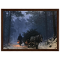 The Spruce Sledge, print in a dark wood frame