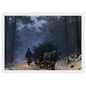 The Spruce Sledge, print in a white frame