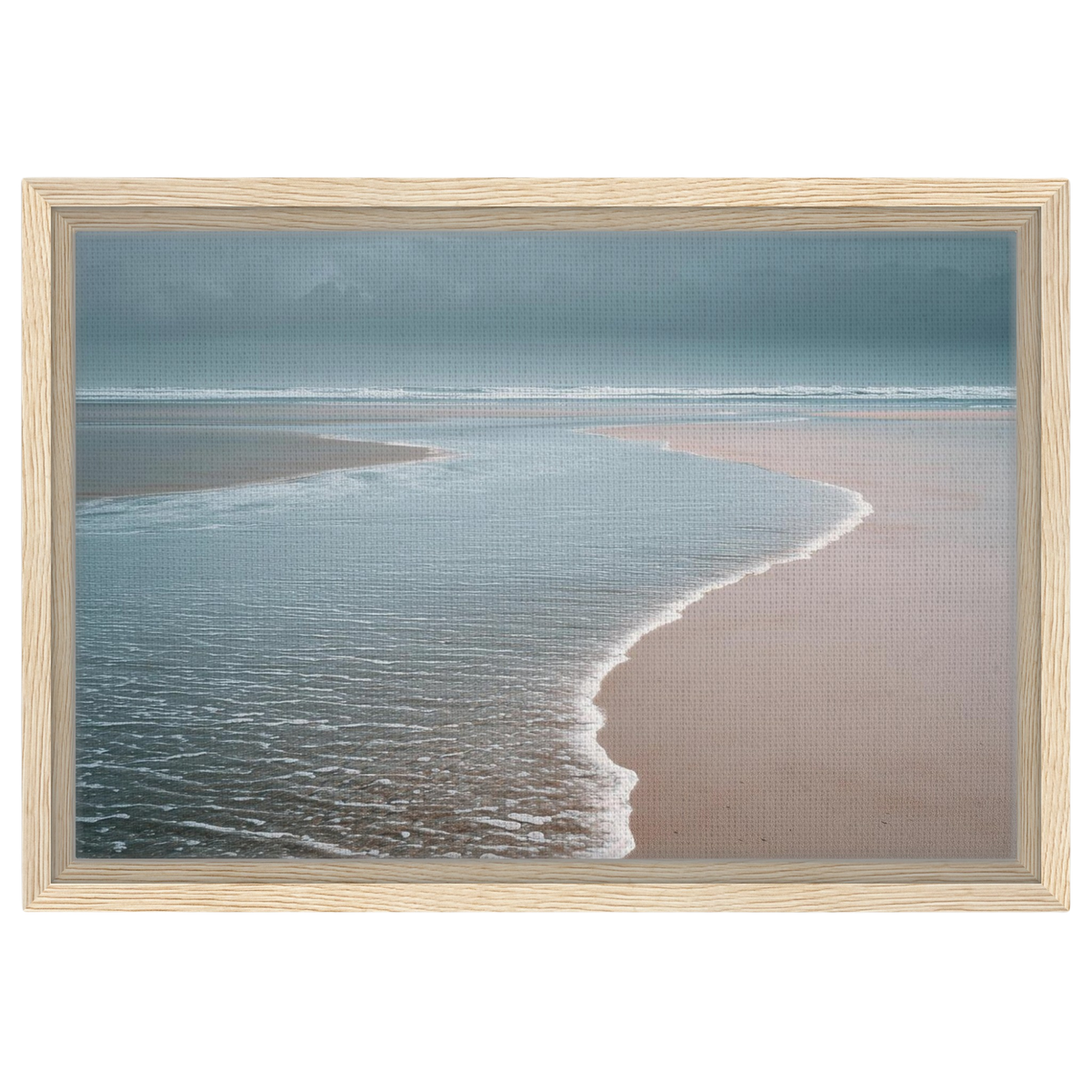 The Tide Line, canvas in a natural wood frame