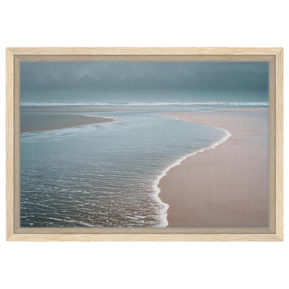 The Tide Line, canvas in a natural wood frame