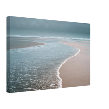 The Tide Line, canvas seen from an angle with the image continuing around the wrapped edge