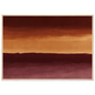 Three bands in rust and ochre, print in a natural wood frame