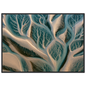 Tidal channels from above, print in a black frame